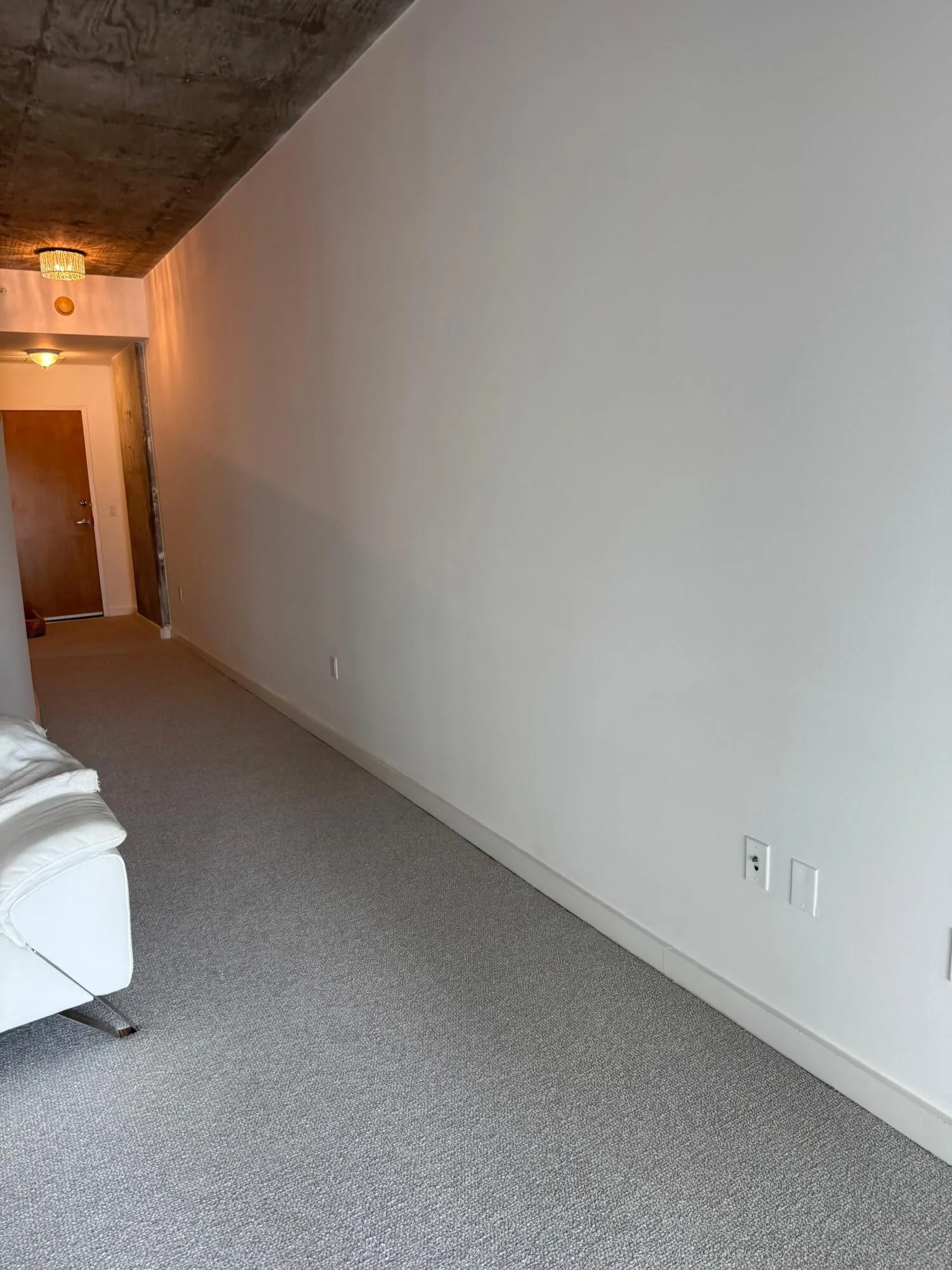 Fresh white painted walls in all unit on