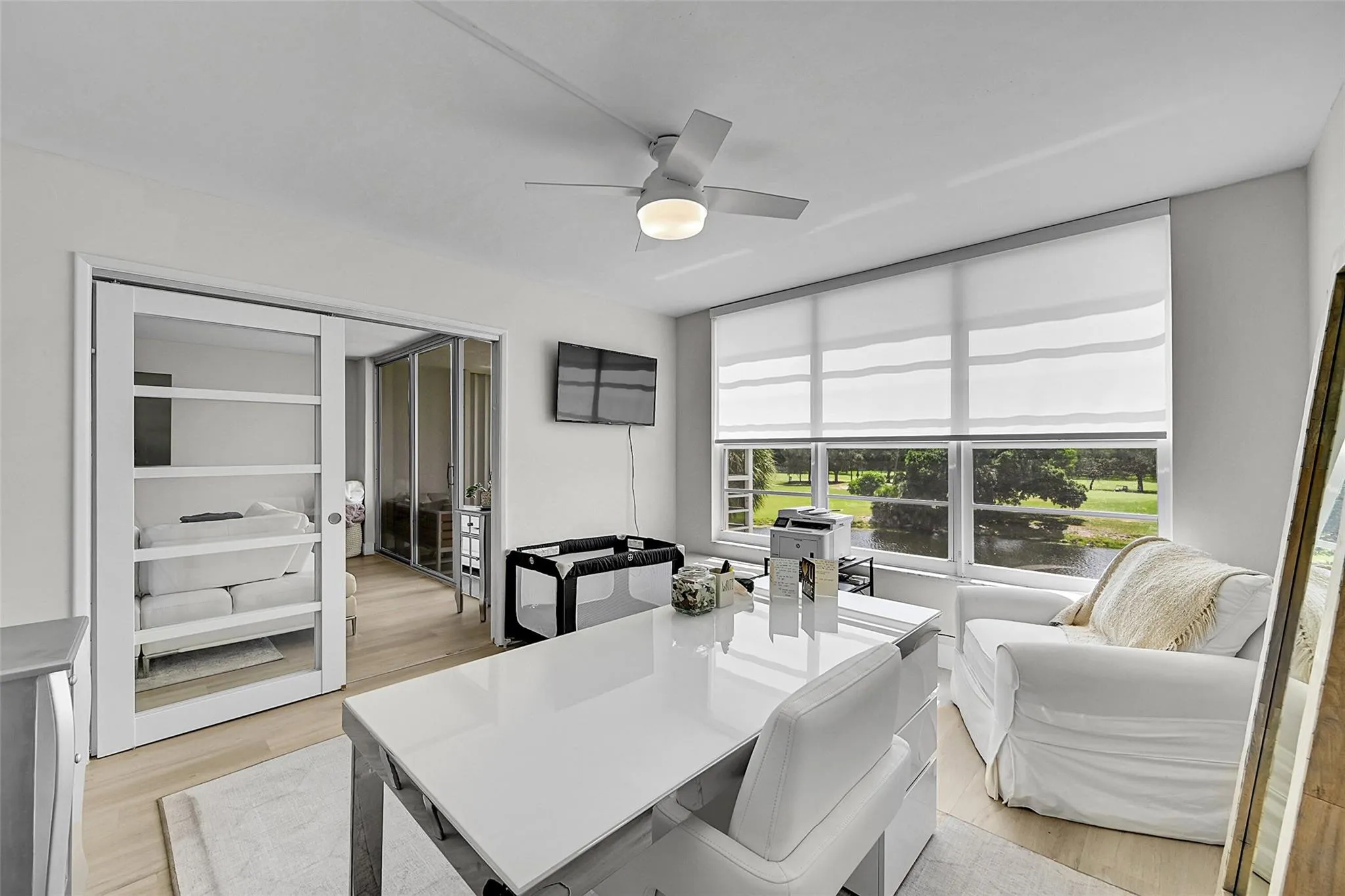 3rd Bedroom Set up as Office, Golf Course View