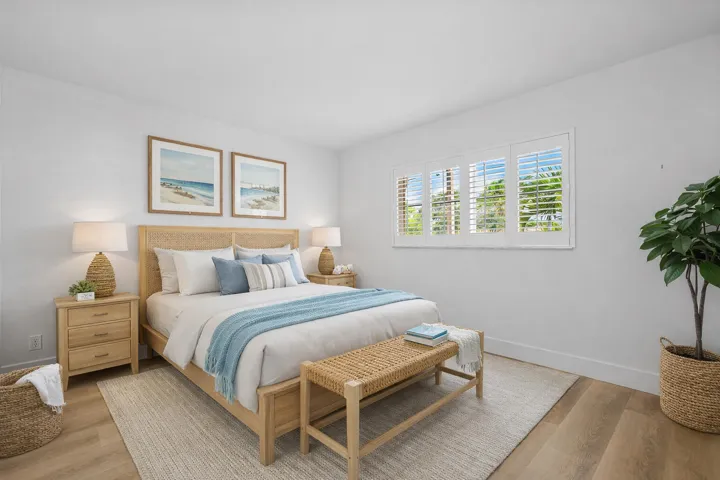 Staged guest bedroom