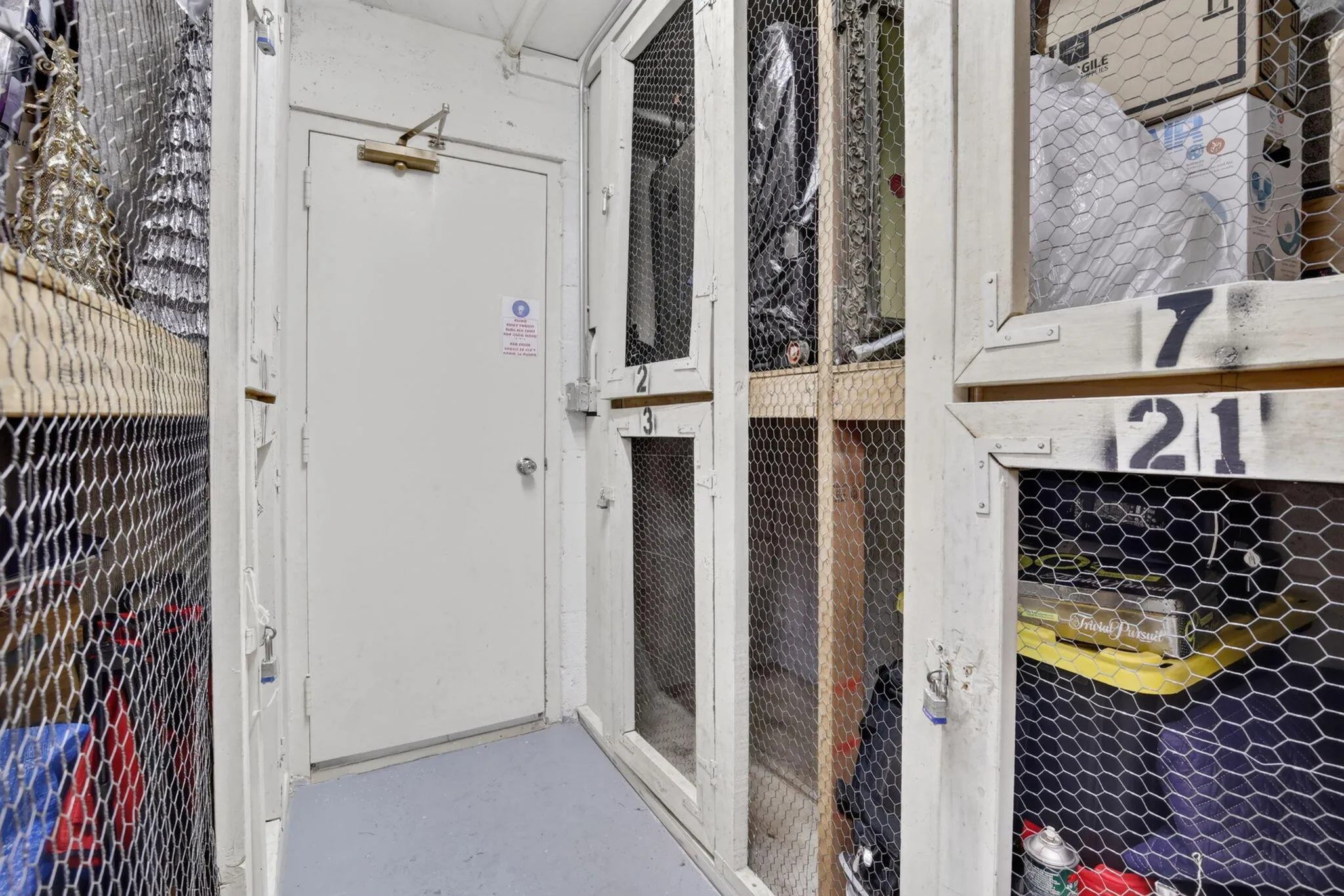 Secured, storage area for your suitcases, decorations or other household needs!