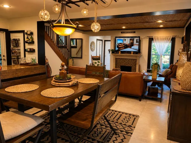 View from Dining room into Living Room