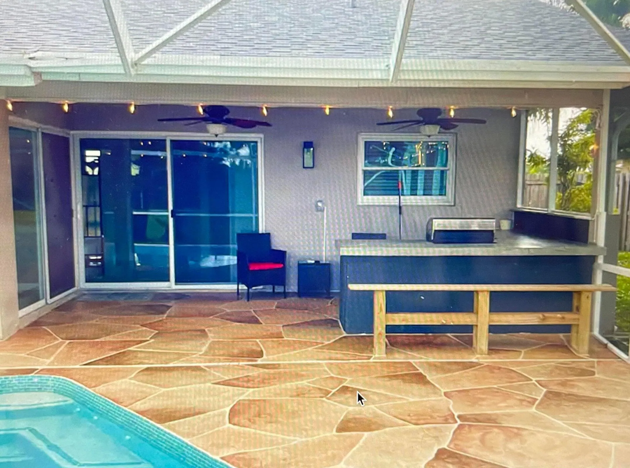 outdoor grill area
