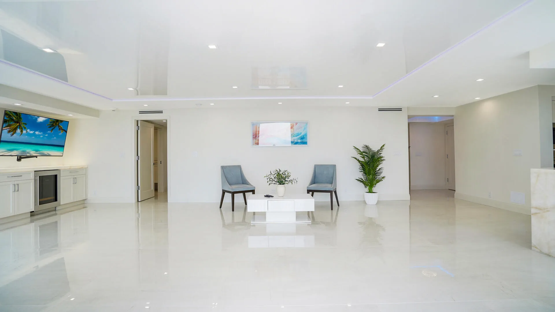 open concept living room