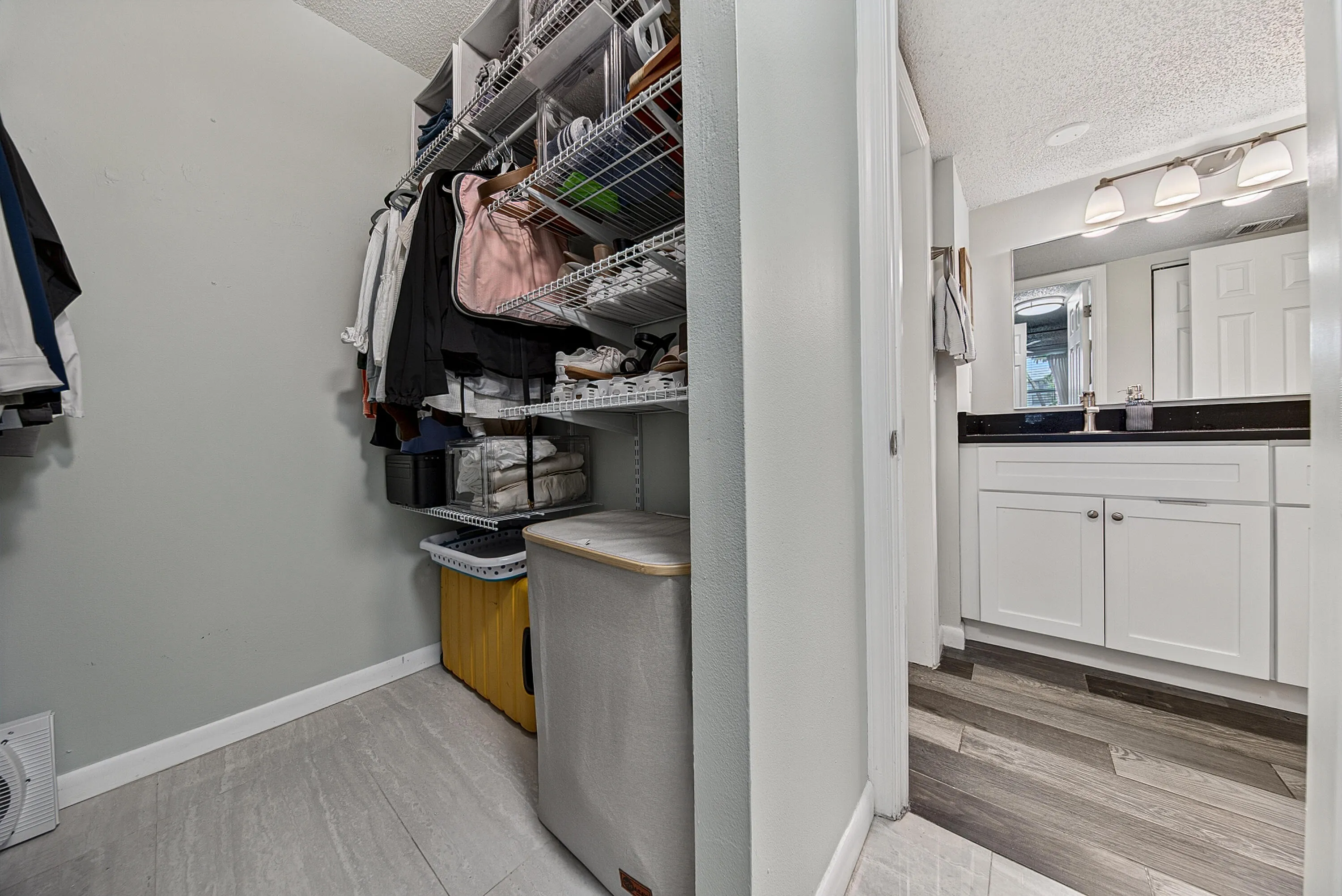 Built ins in walk in closet
