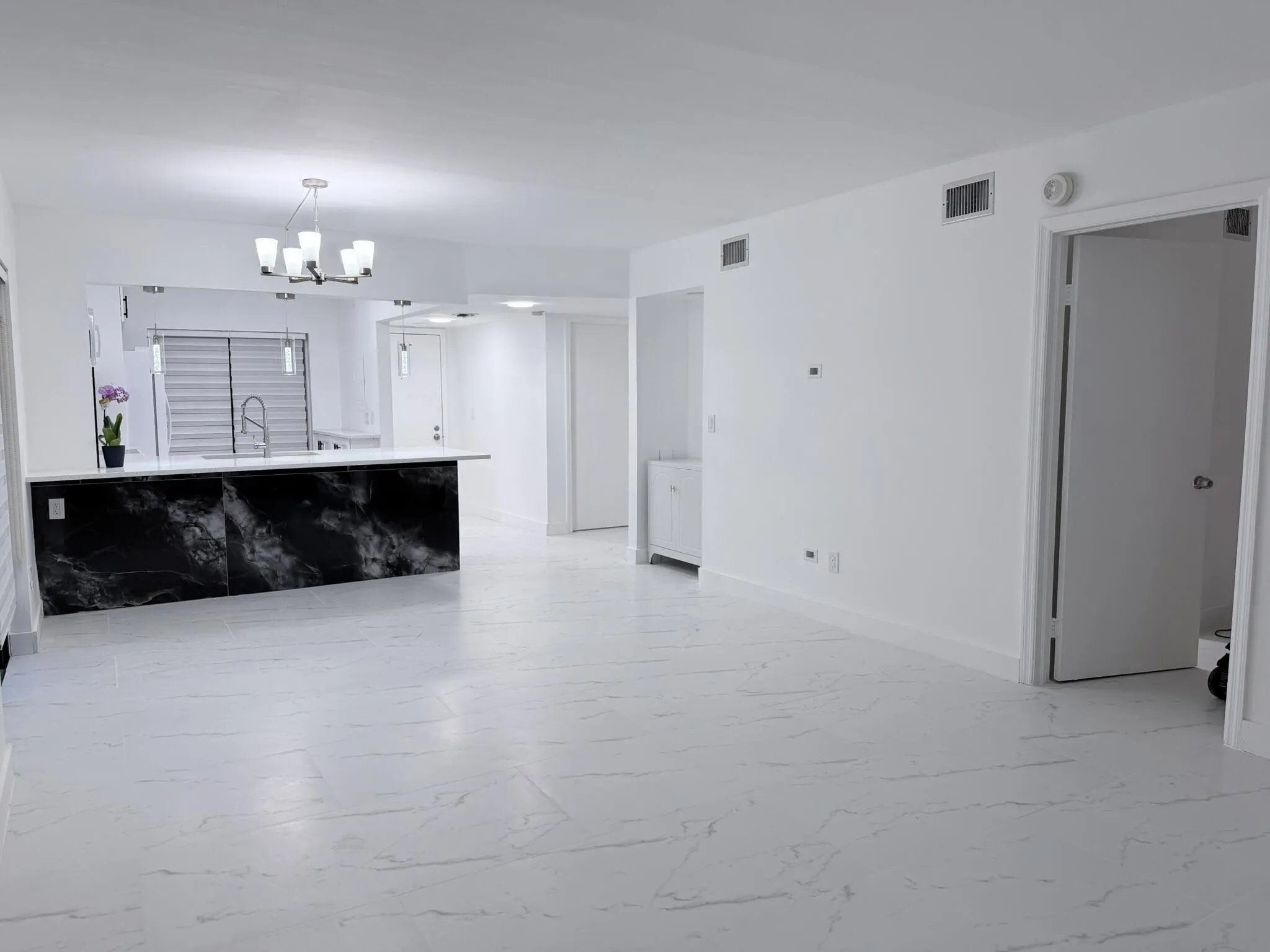 This view is from the back the door open is the mater bedroom