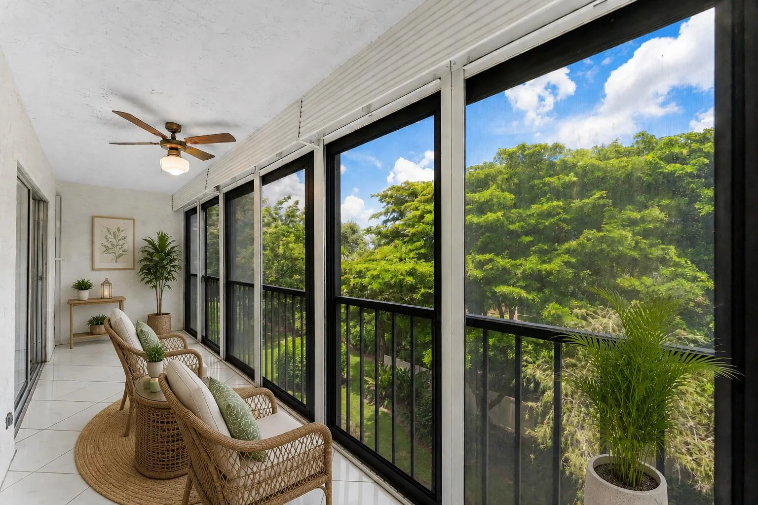 Screened-In Balcony (Virtually Staged)
