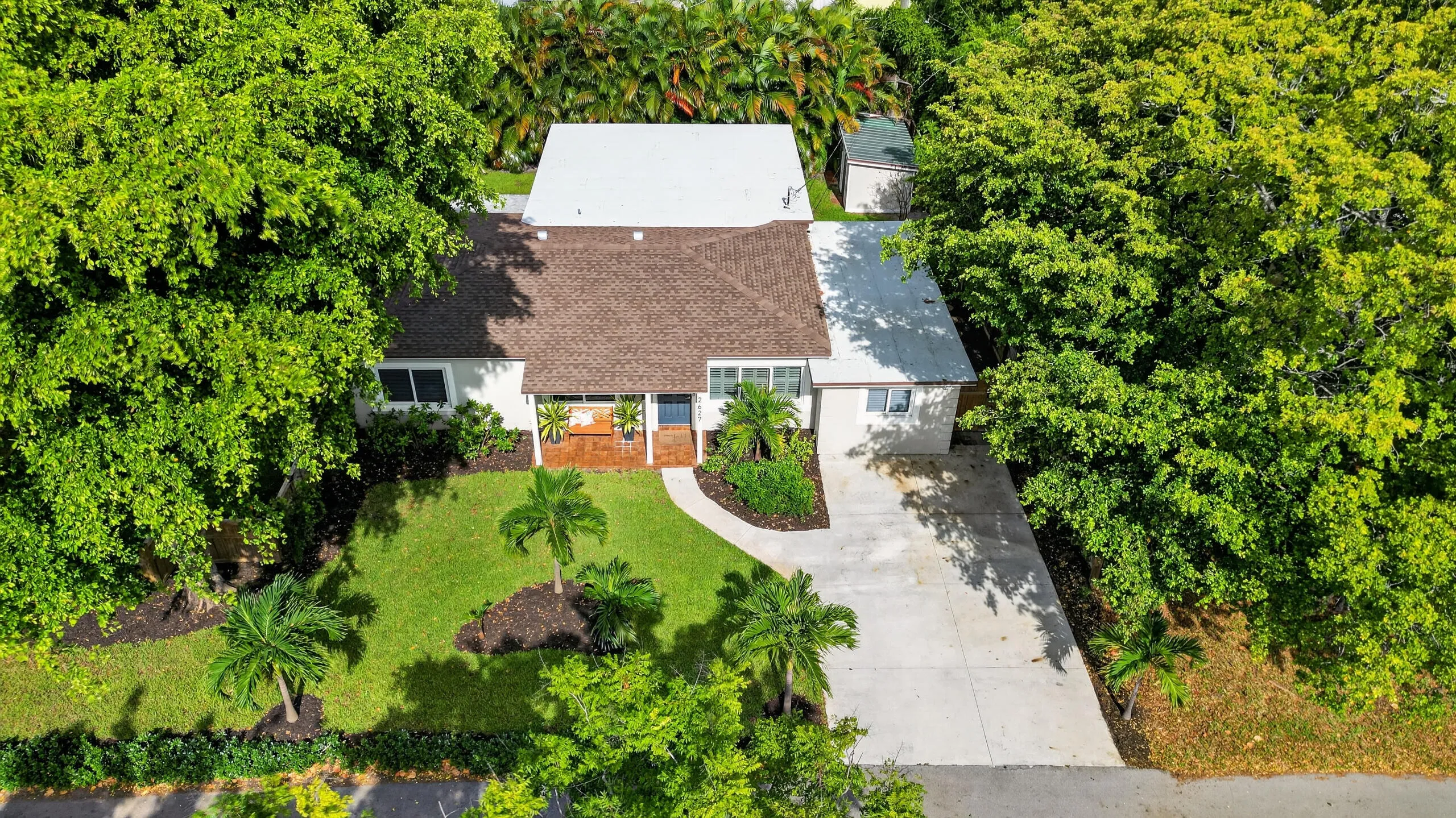 Arial view of the home.