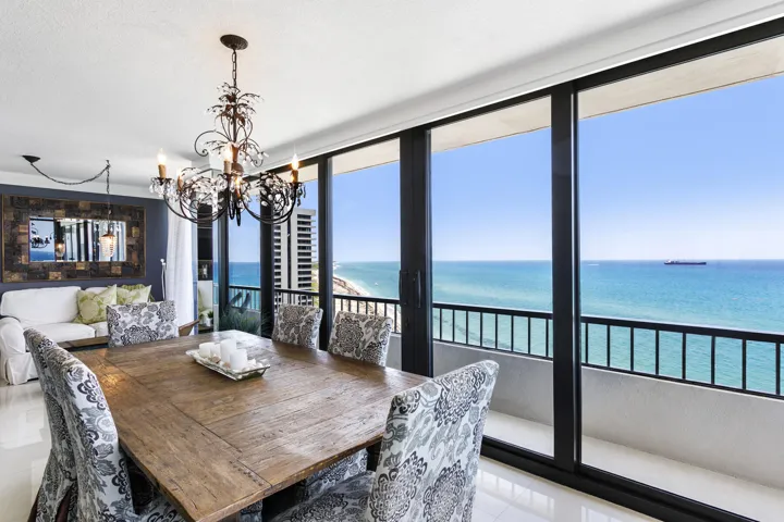 Stunning ocean view from dining room