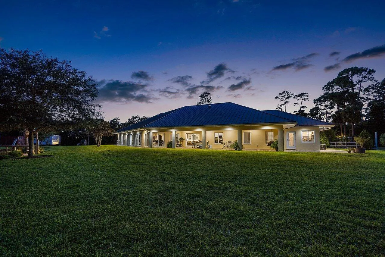 Twilight Backyard