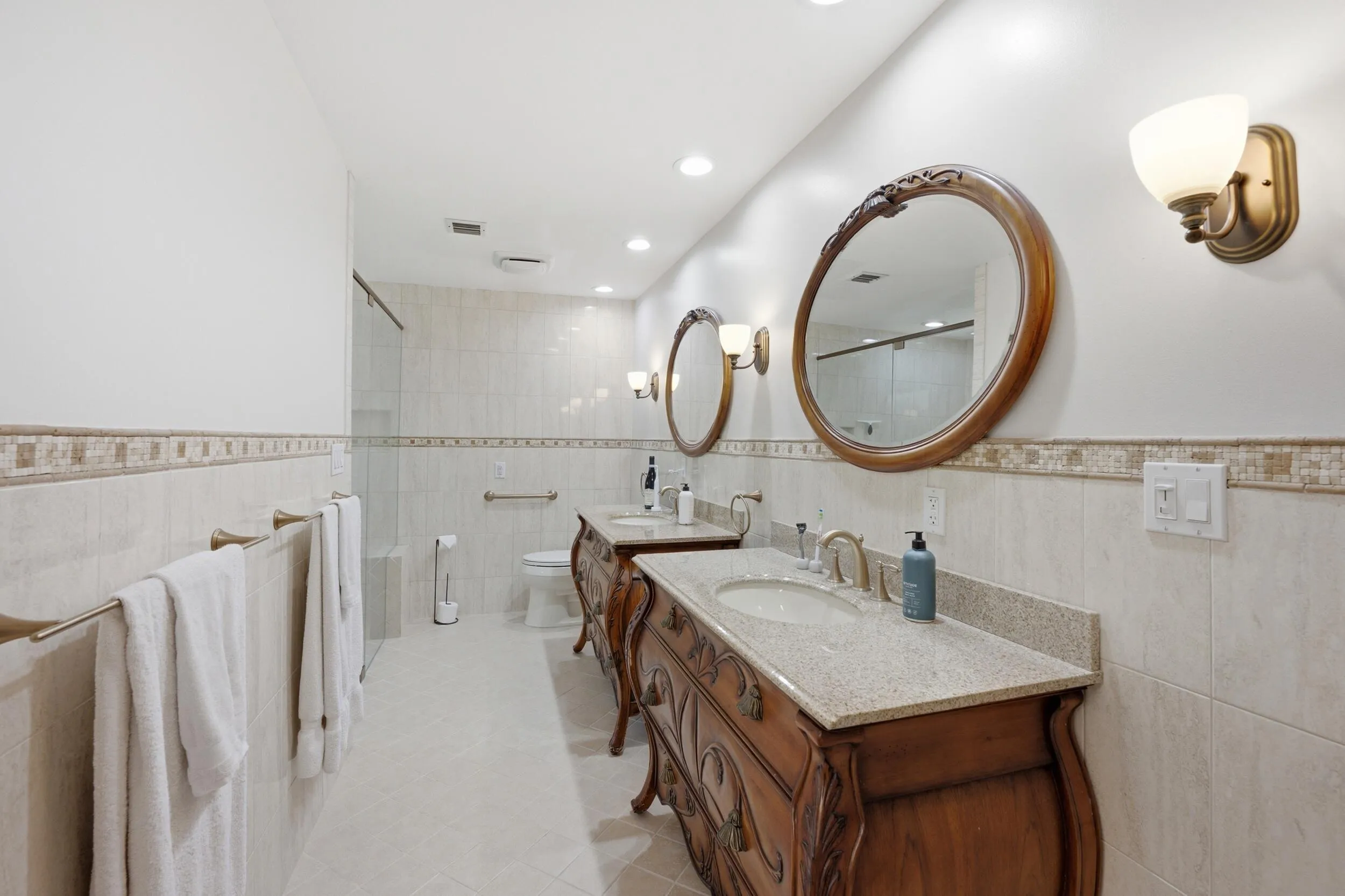 Master bath double vanity