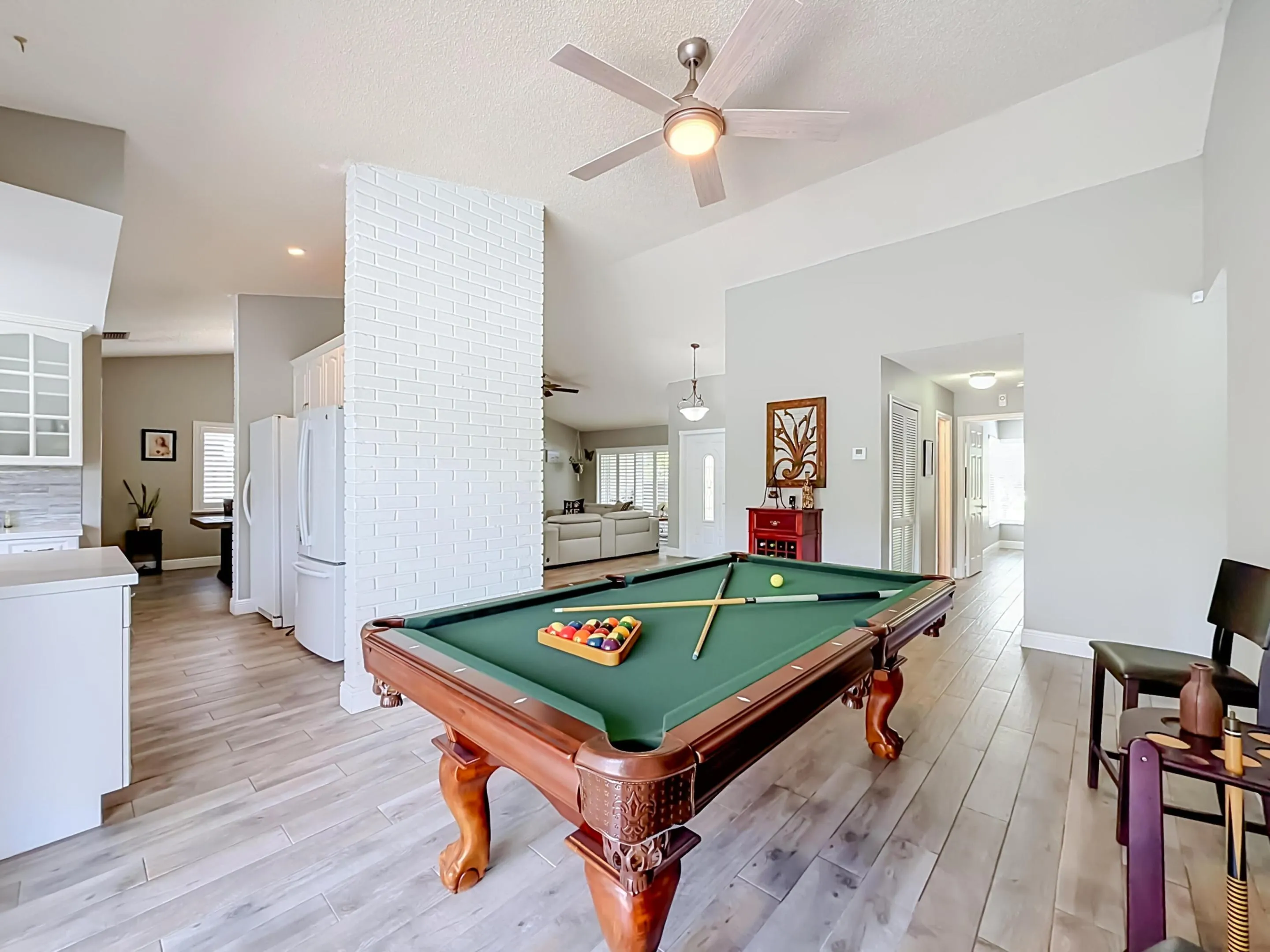 Billiards area or flex room