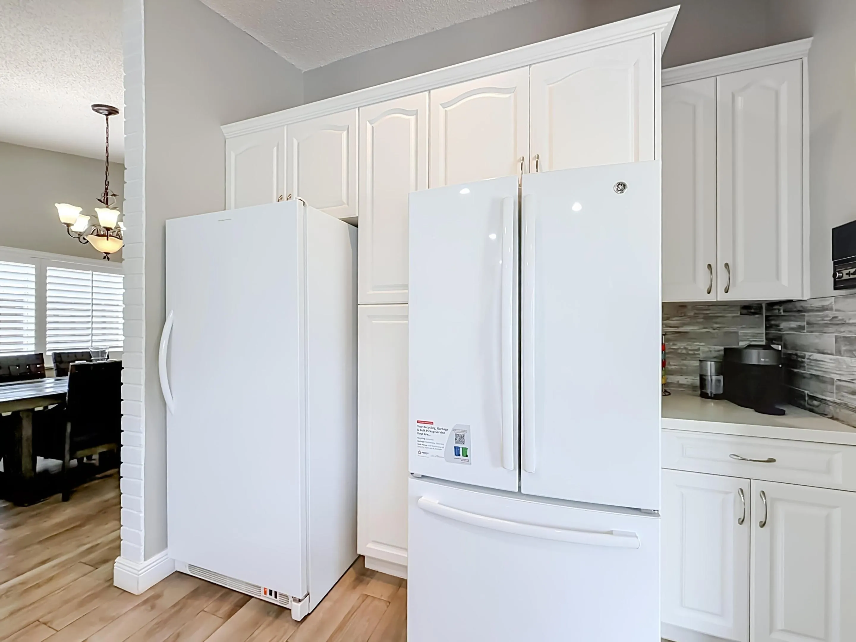 Freezer and refrigerator, cafe area and pantry