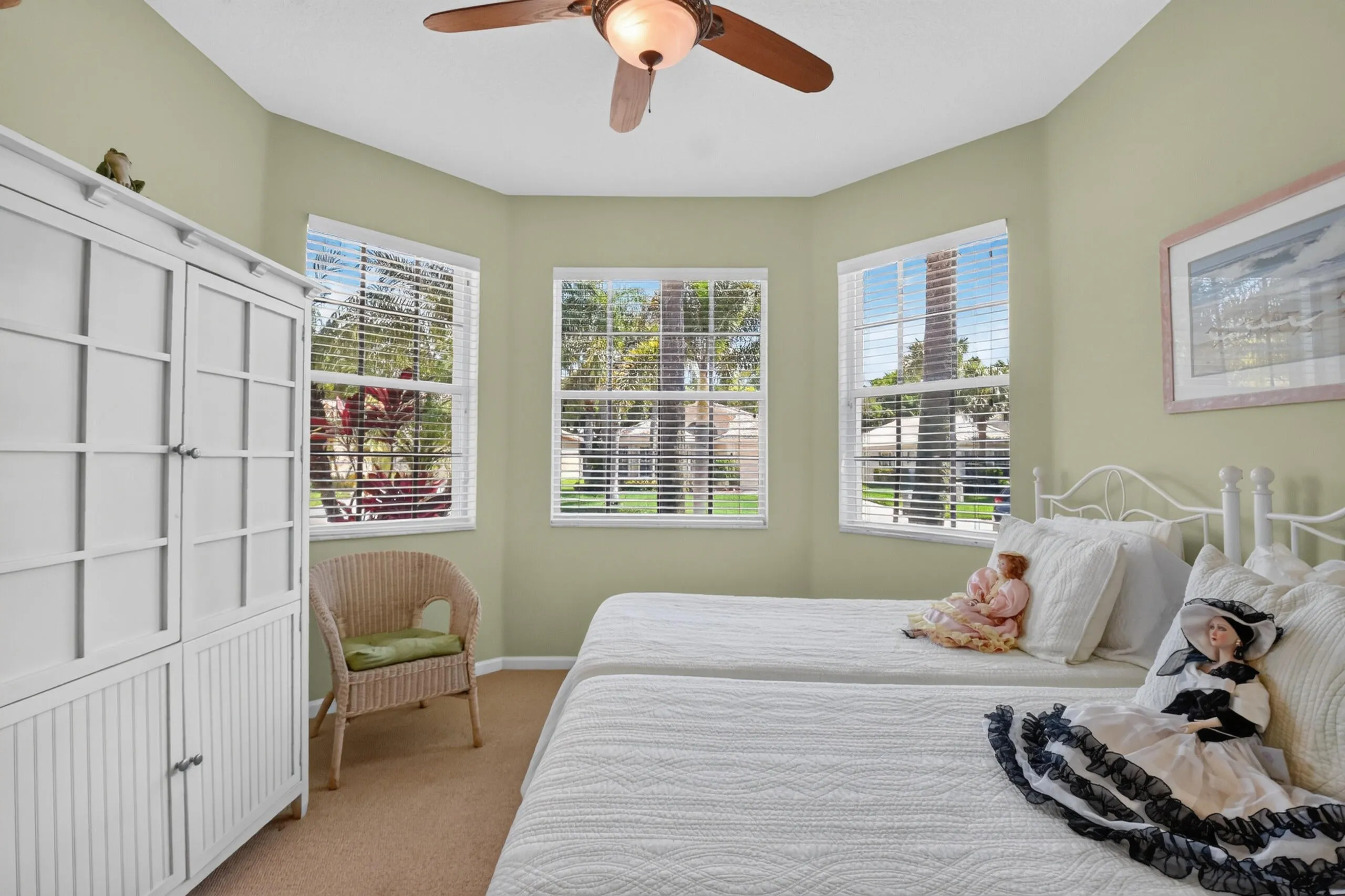 There are two custom walk-in closets for your pleasure