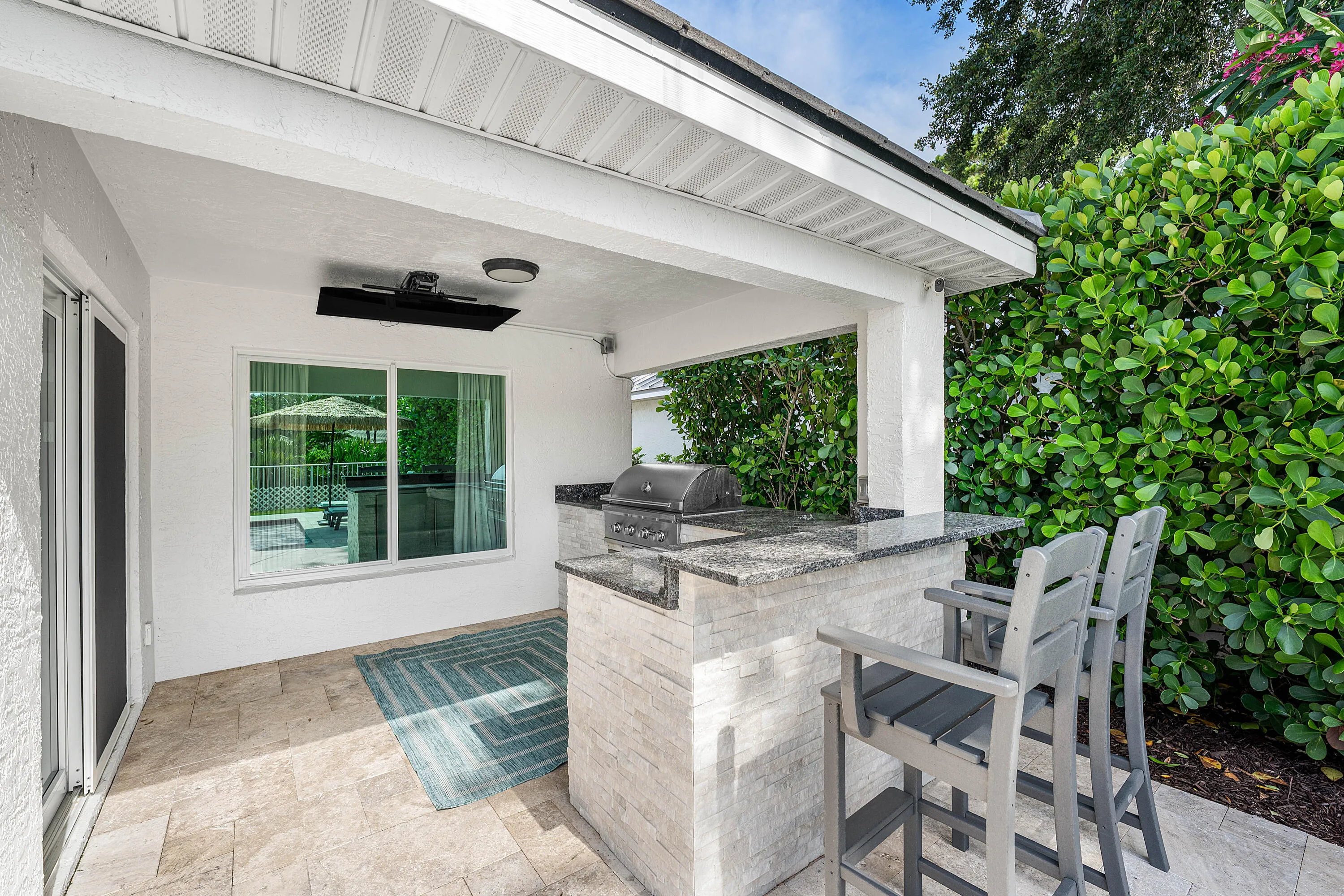 Covered summer kitchen