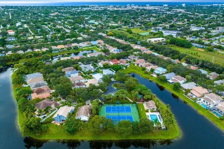 Community tennis courts and pool