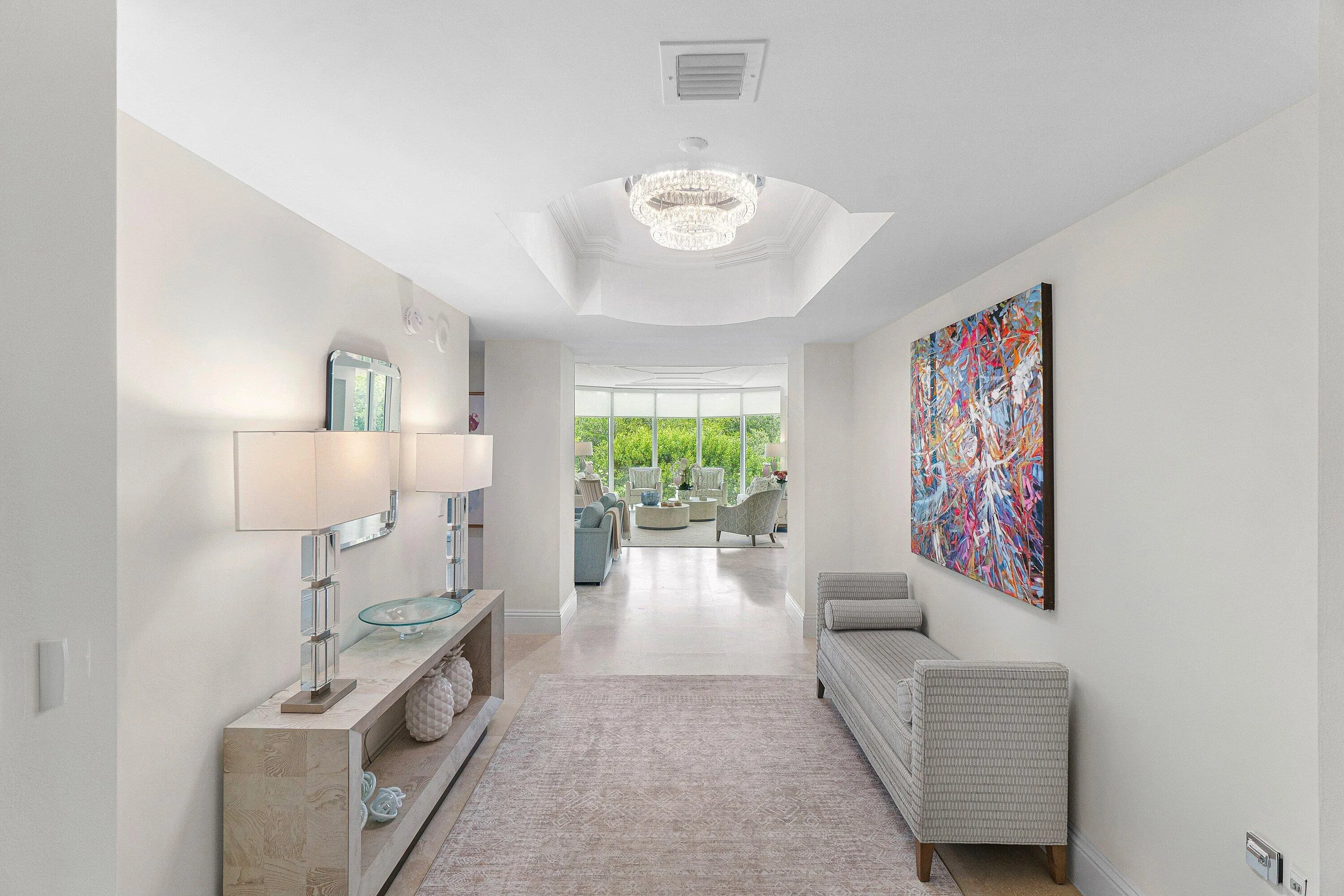 AN ELEGANT FORMAL FOYER FROM YOUR PRIVATE DOUBLE DOOR ENTRANCE