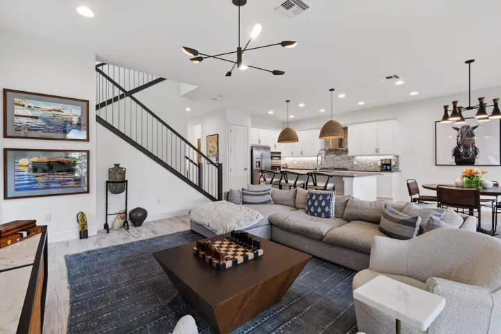 Open-concept family room and kitchen designed for entertaining and everyday living.