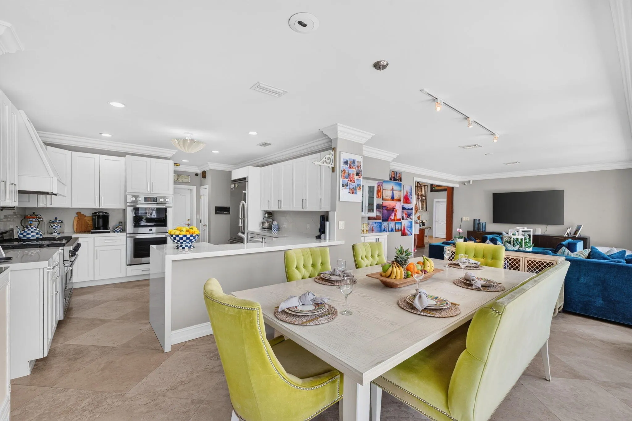 The kitchen opens directly to the family room, creating a connected hub for daily living and casual entertaining.