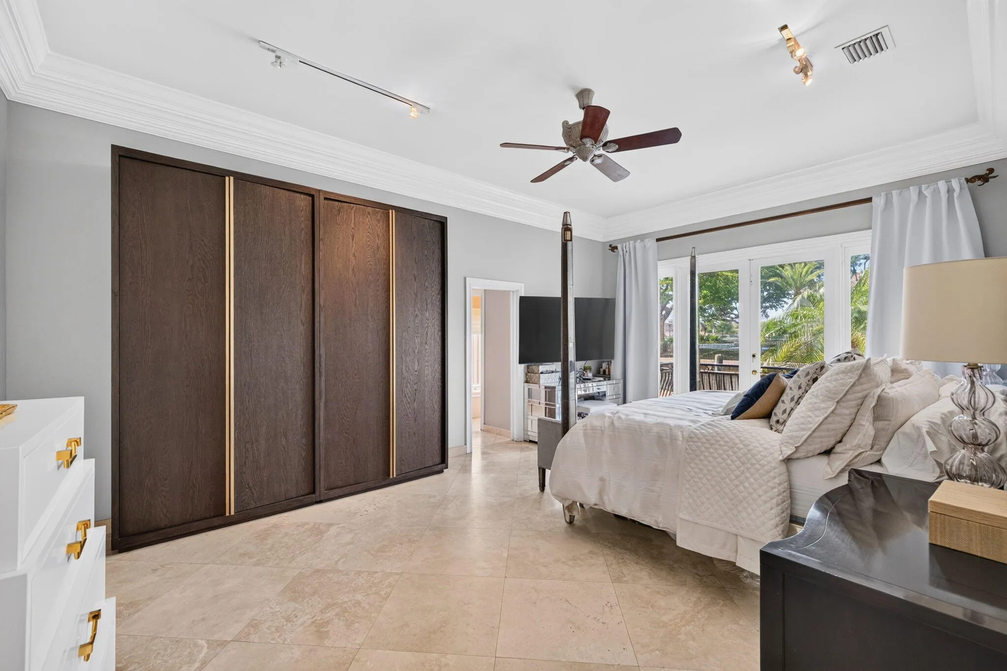 Rare First Level Comfortable bedroom accommodations offer light-filled proportions and a refined residential feel.