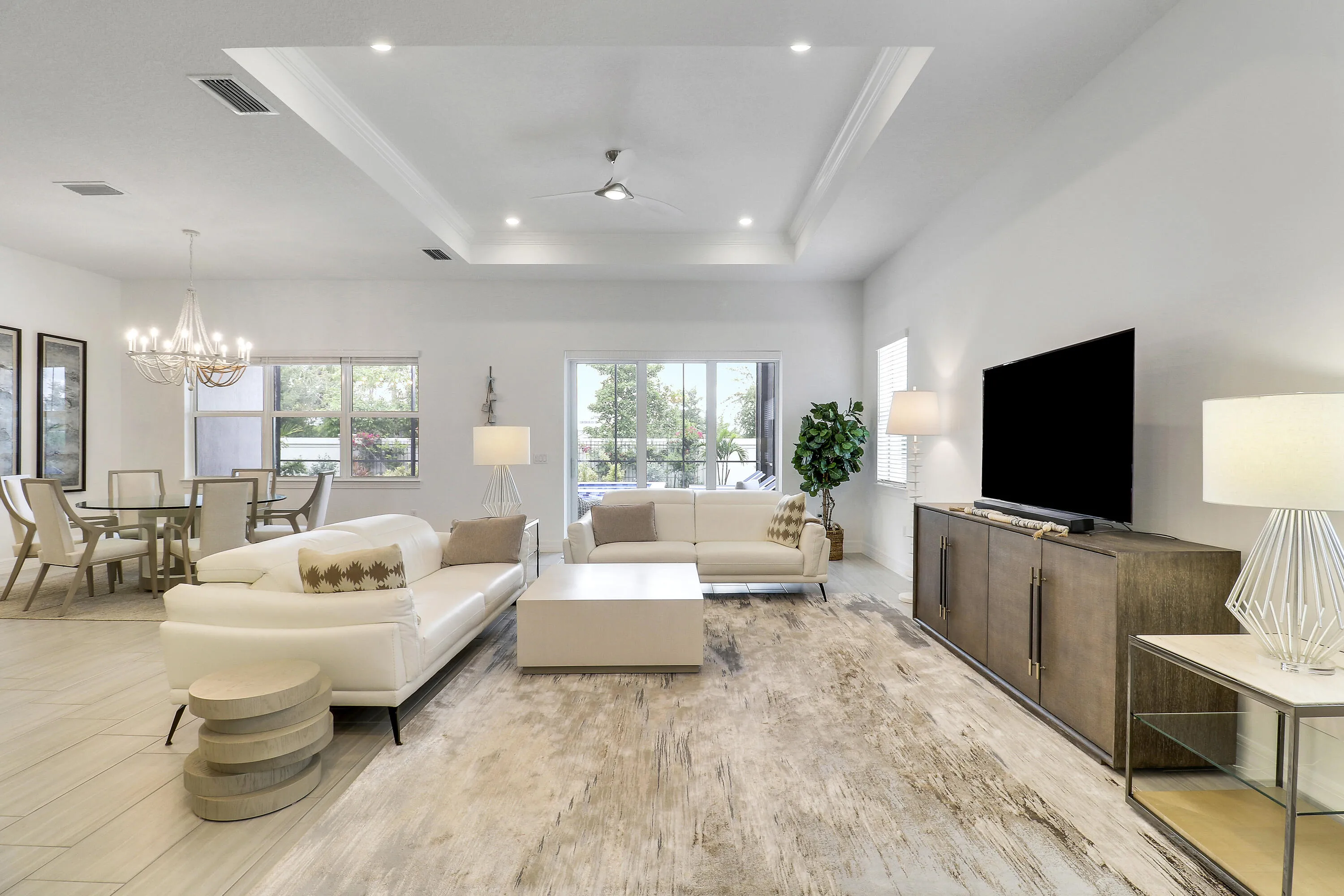 Great Room and Dining Room Area