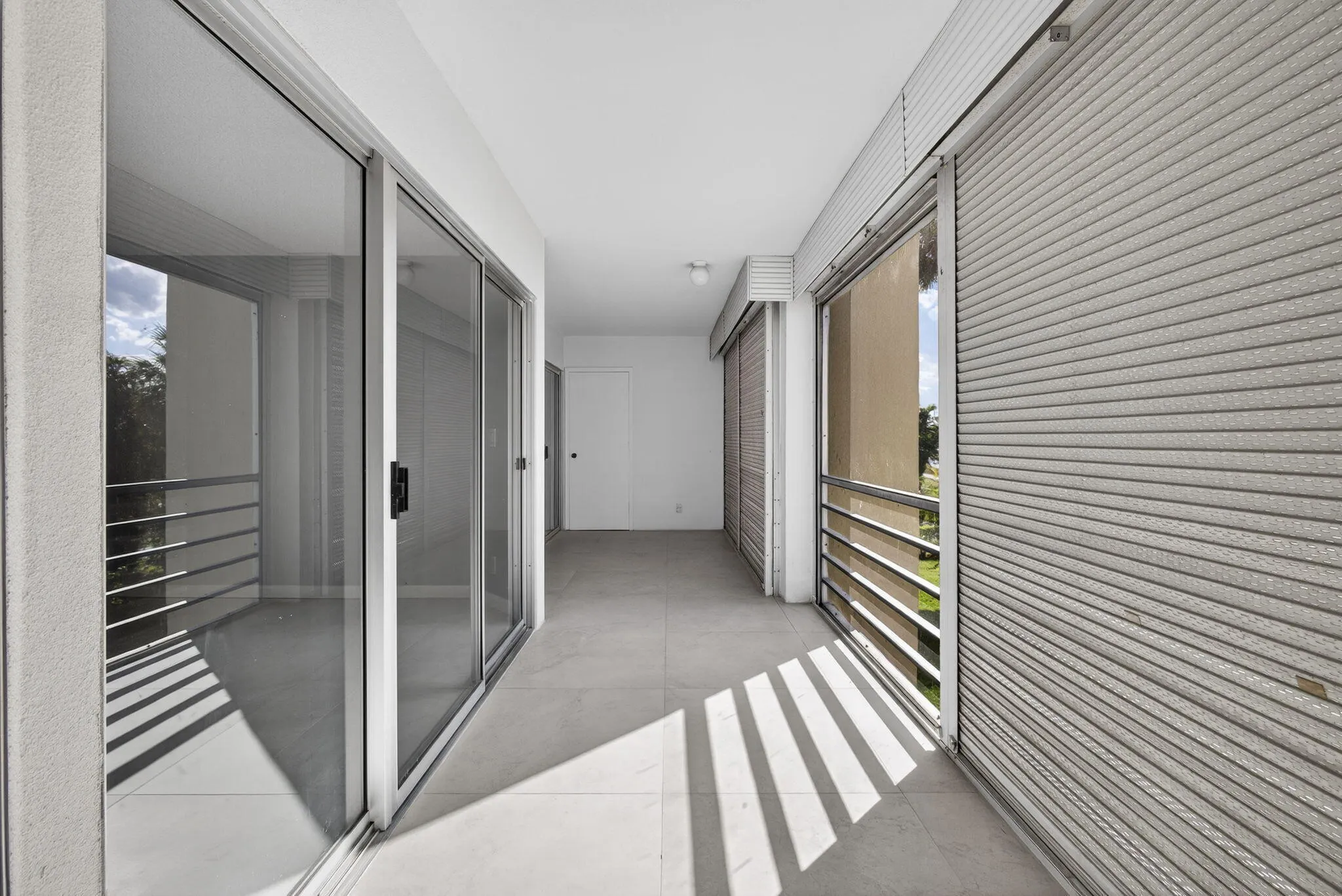 View of balcony from kitchen
