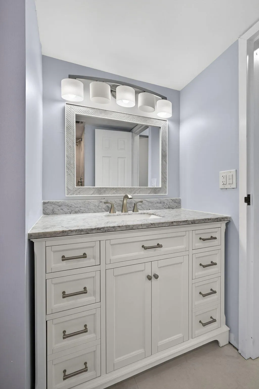 Brand new vanity in master bathroom