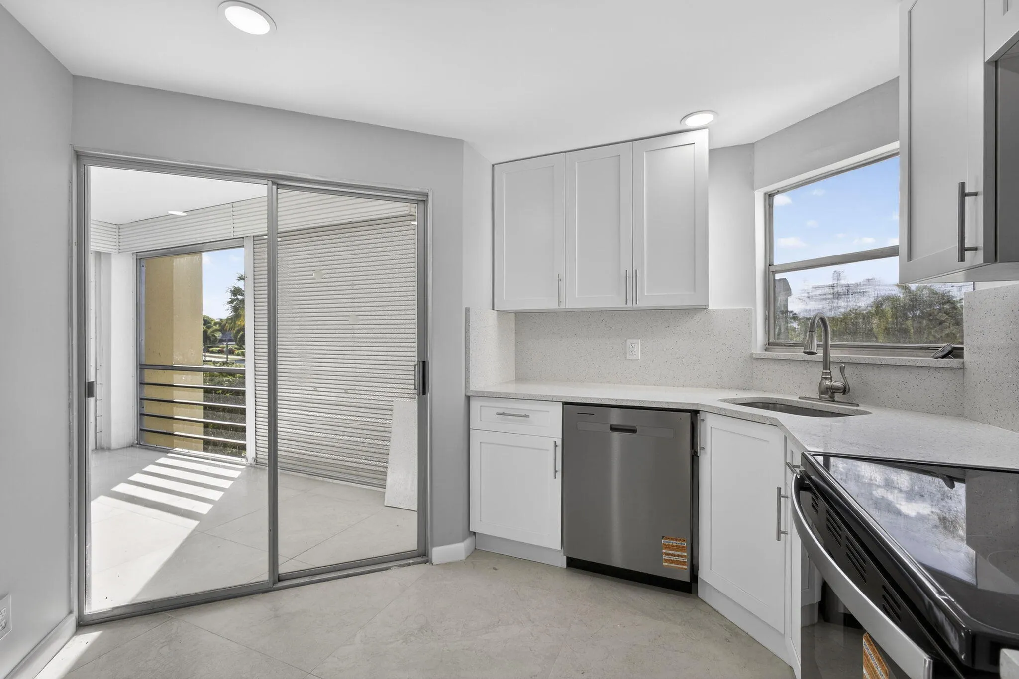 View of balcony area from kitchen