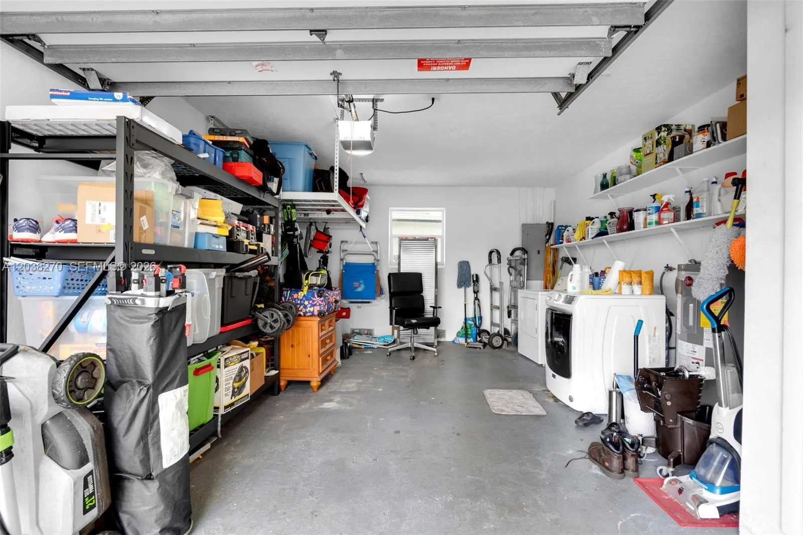 New washer. New Water heater. Garage rack fixed.