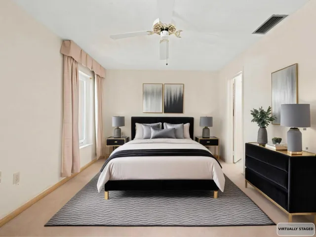 Primary Bedroom Staged