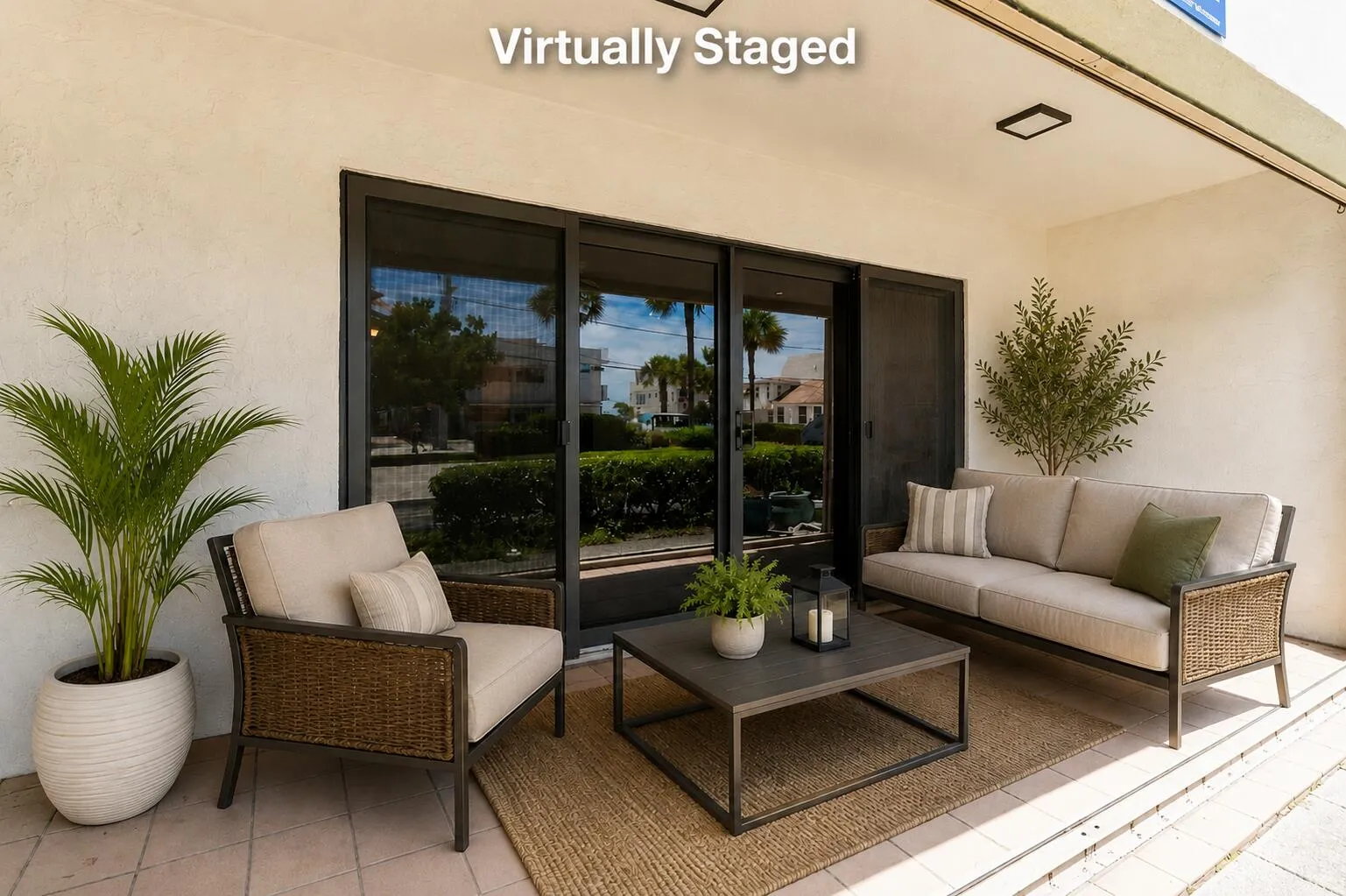 Virtually Staged Patio Area