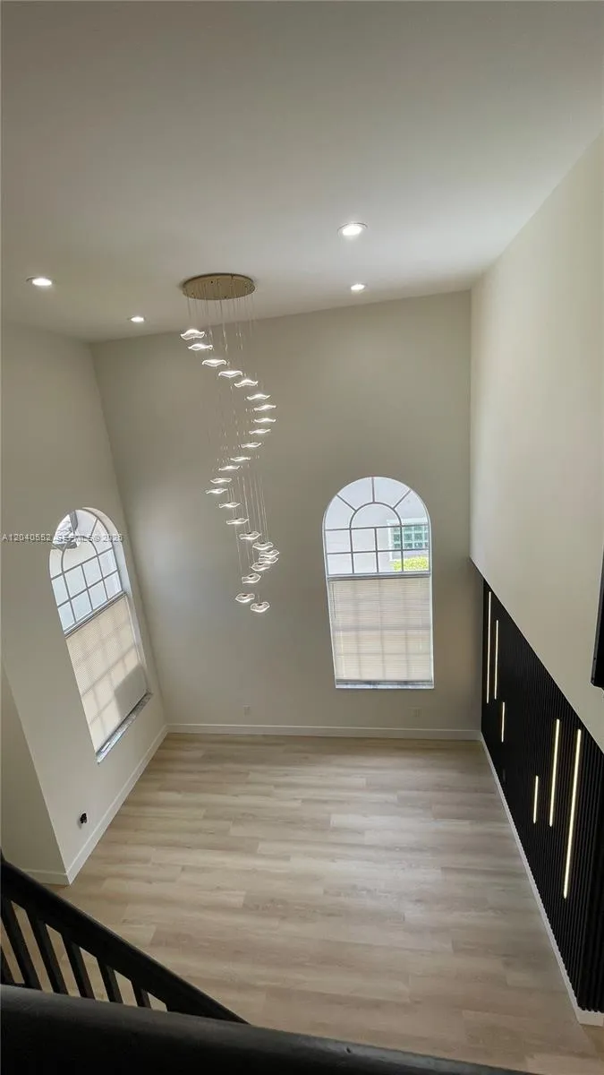 View of Living Room from Stairwell