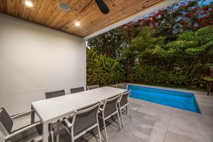 Covered Back Patio - Dusk