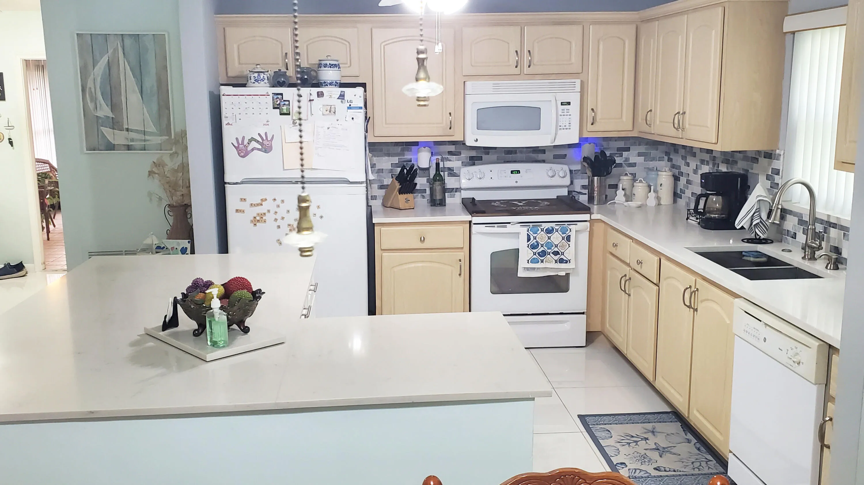 Plenty of counter space and cabinets