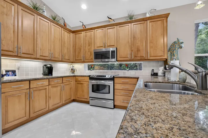 Attractive Backsplash and Countertops.