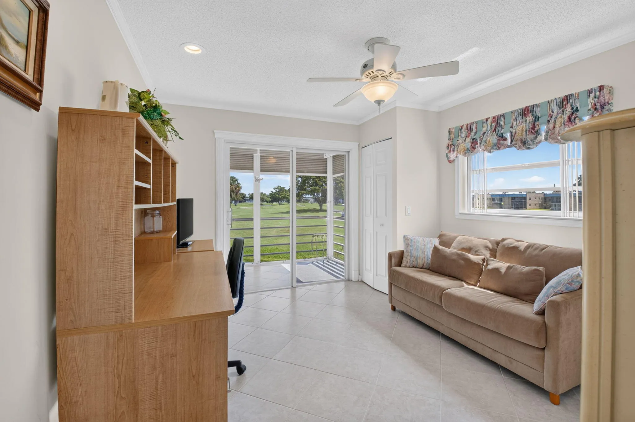 No carpet! Consistent 20x20 tile throughout entire condo!