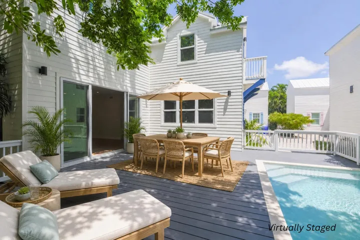 Virtually Staged Pool Area