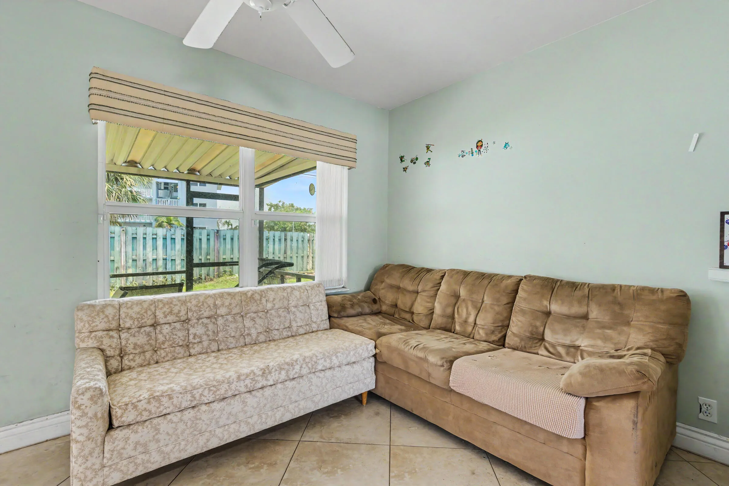Secondary living space at the rear of the house