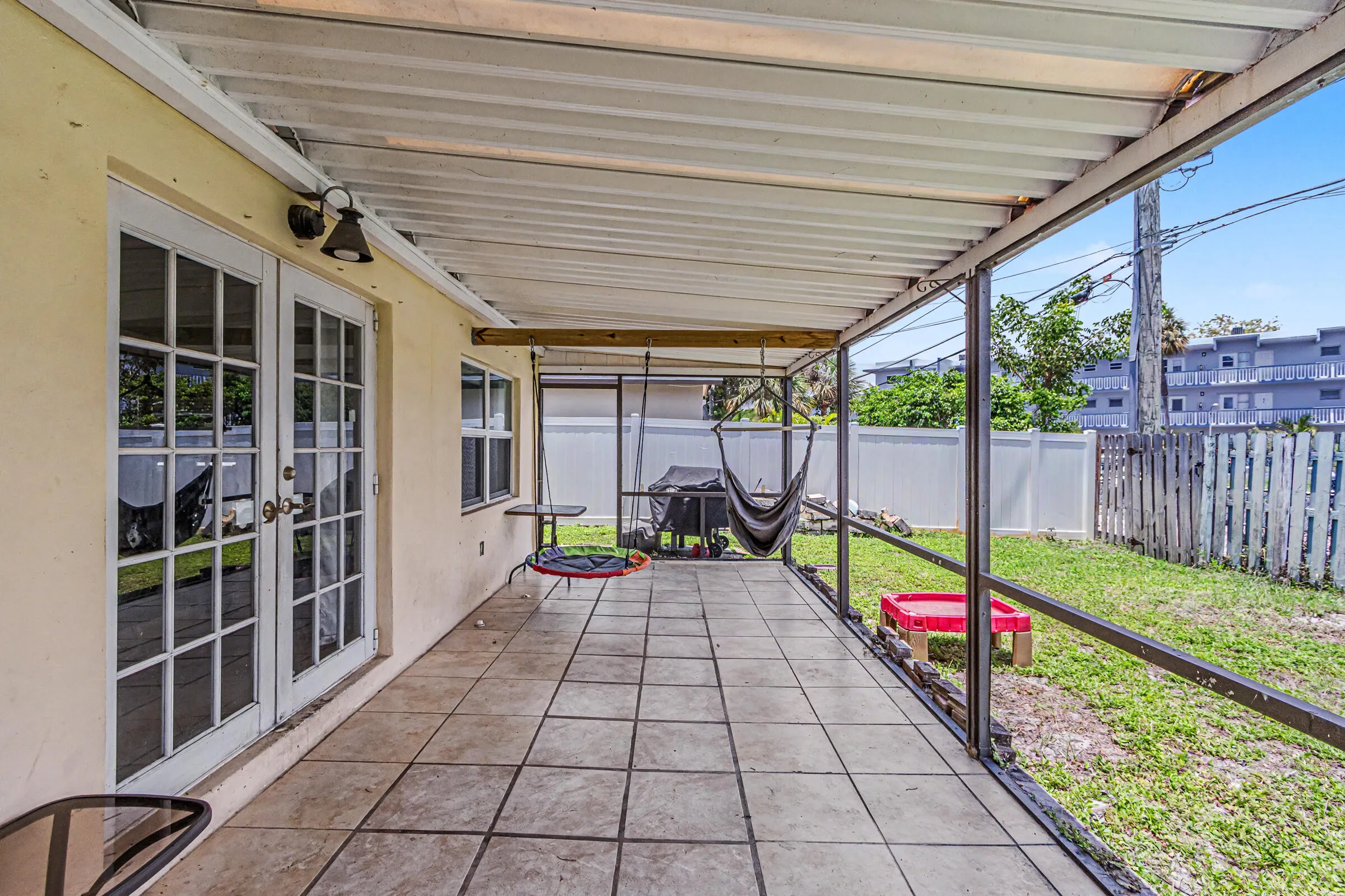Covered patio ready for screening