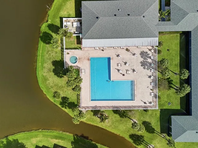 community pool aerial