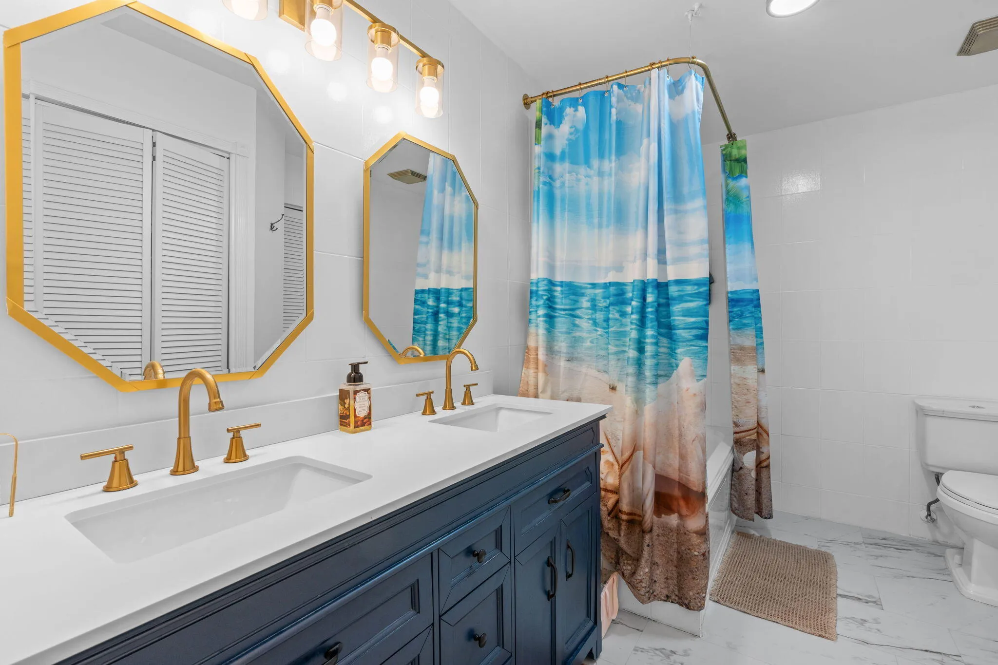 UPDATED VANITY AND LIGHTING