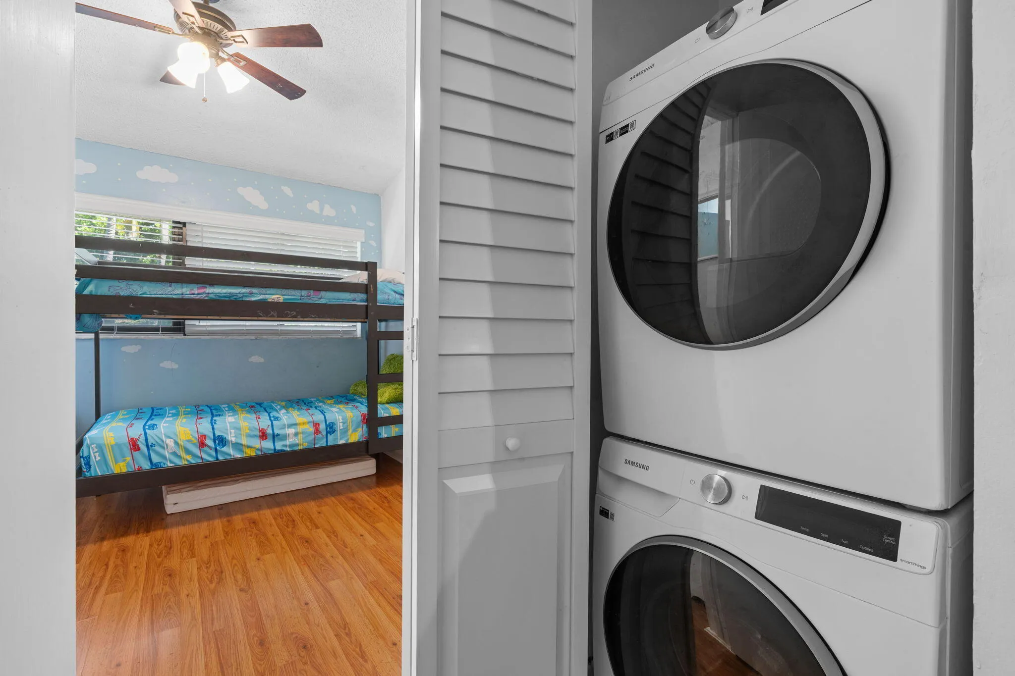SECOND BEDROOM & FULL SIZE STACKABLE LAUNDRY UPSTAIRS