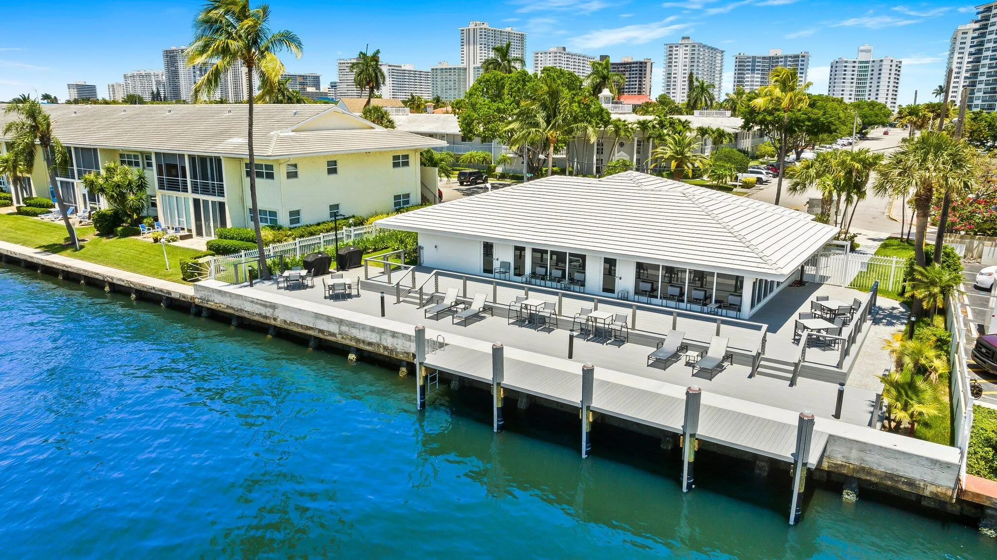 Clubhouse with new dock