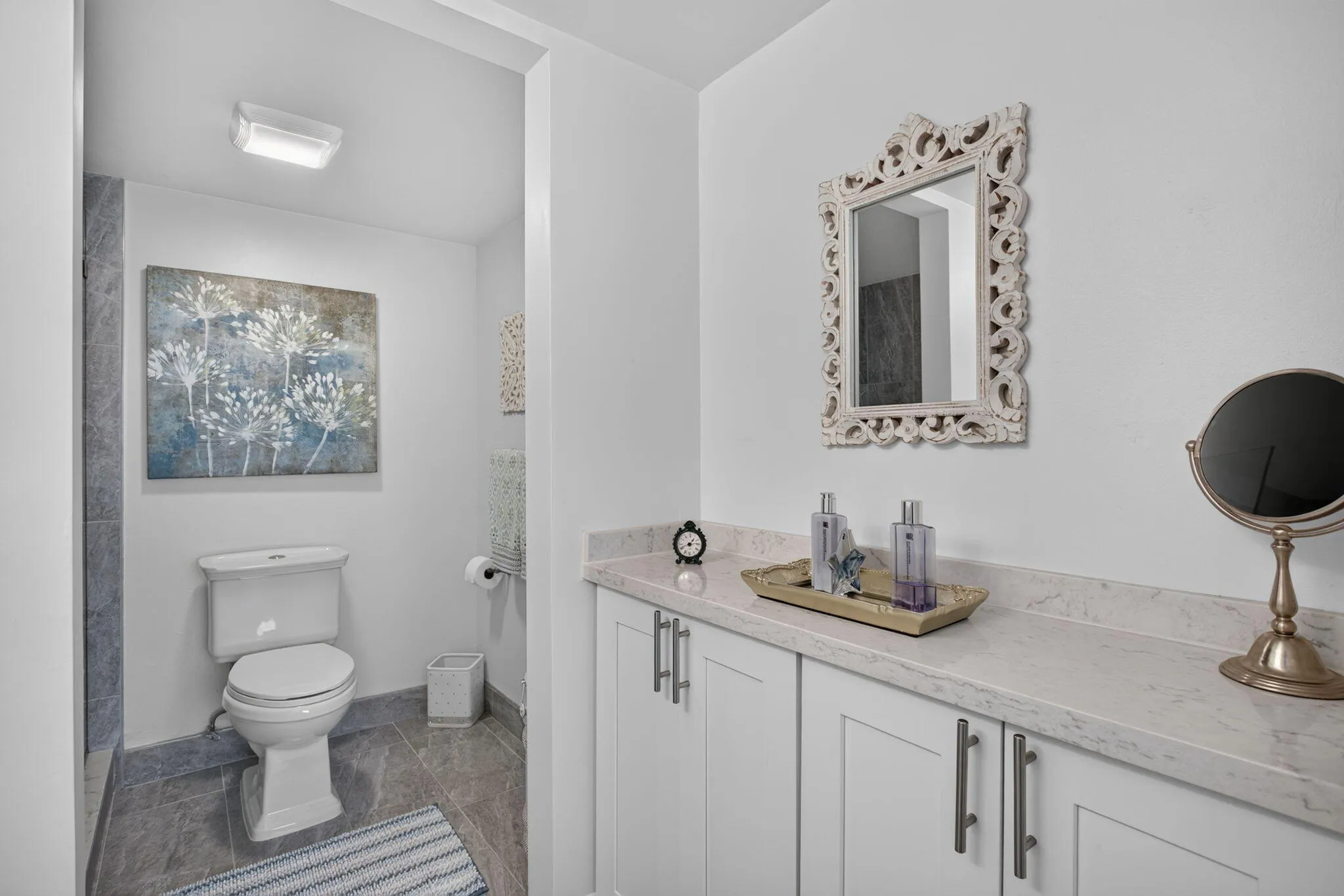 MAIN BATHROOM CUSTOM CABINET ACROSS THE SINK