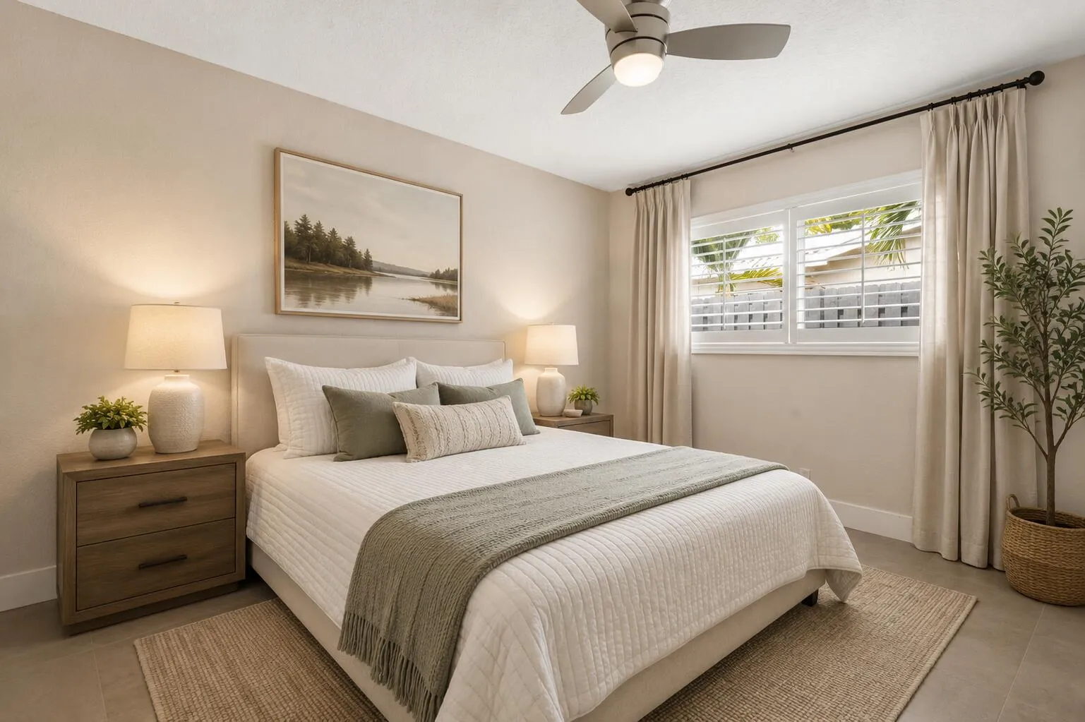 Virtually staged 2rd bedroom.
