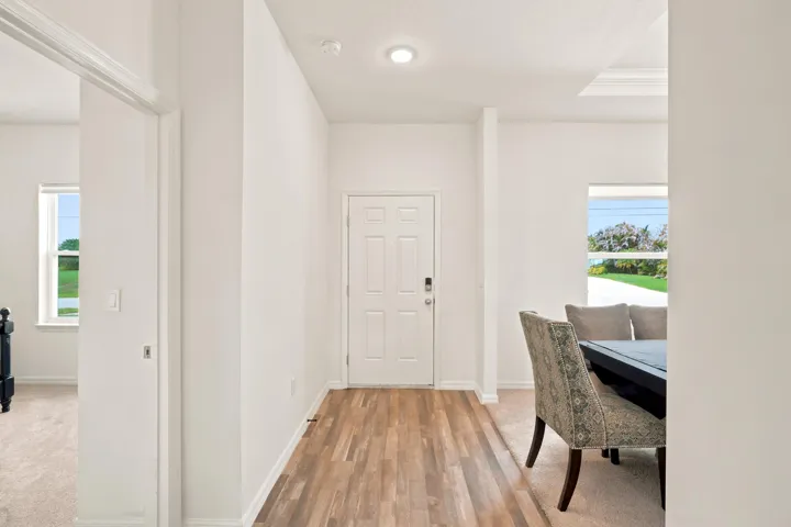 Foyer with dining room