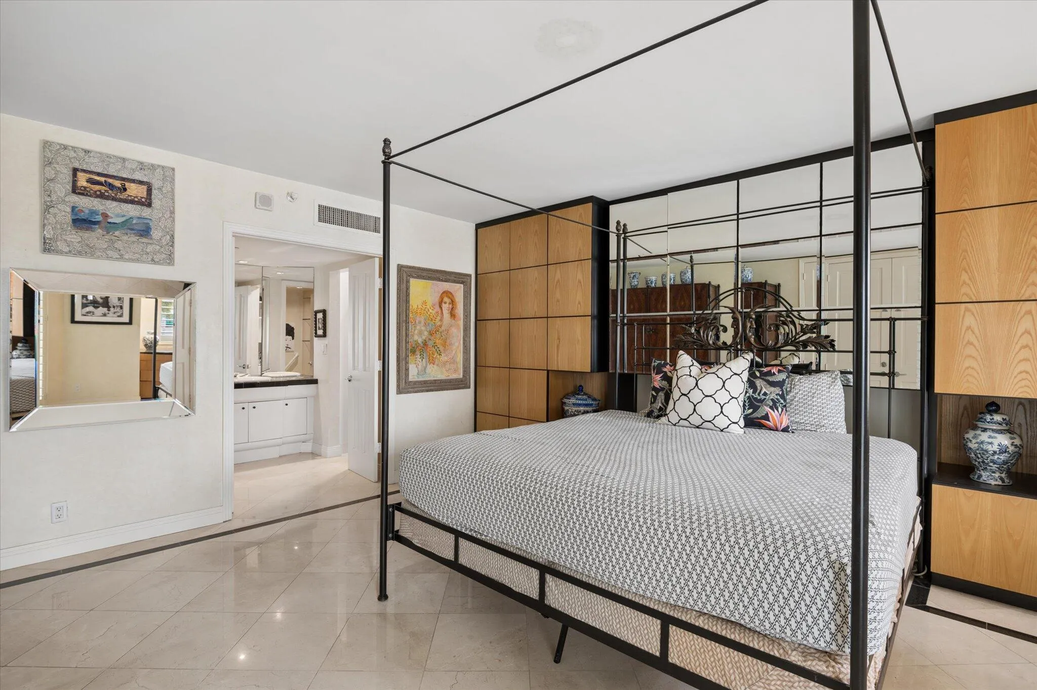 Built-Ins Behind Bed