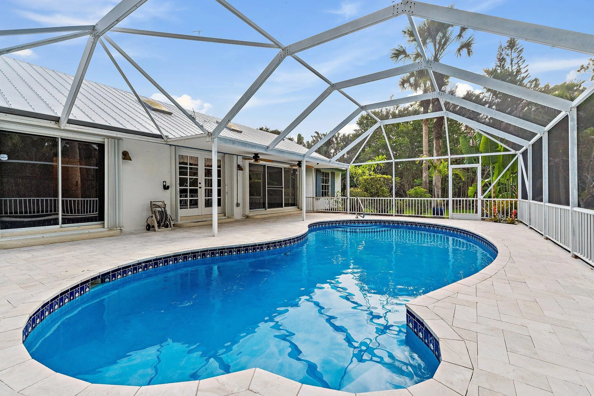 Pool deck and covered patio