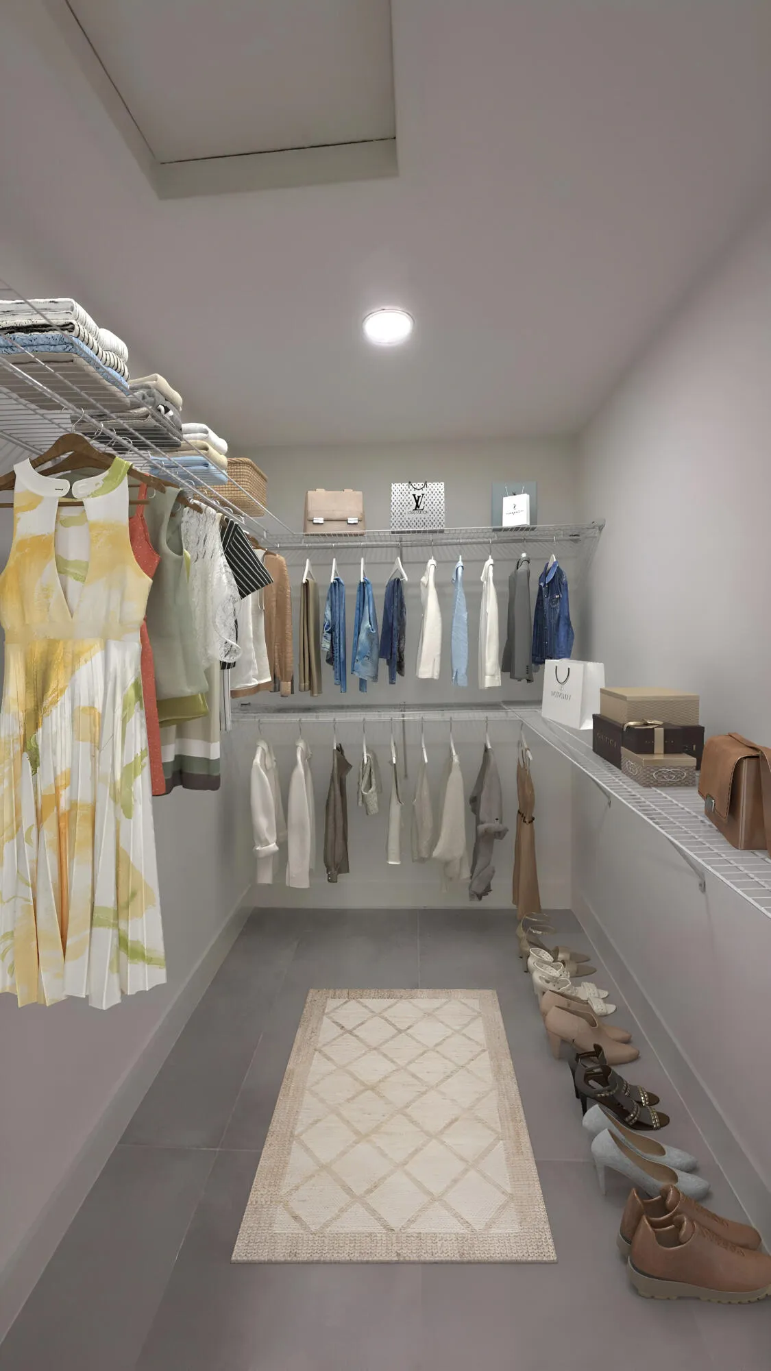 Staged Master Walk-in Closet
