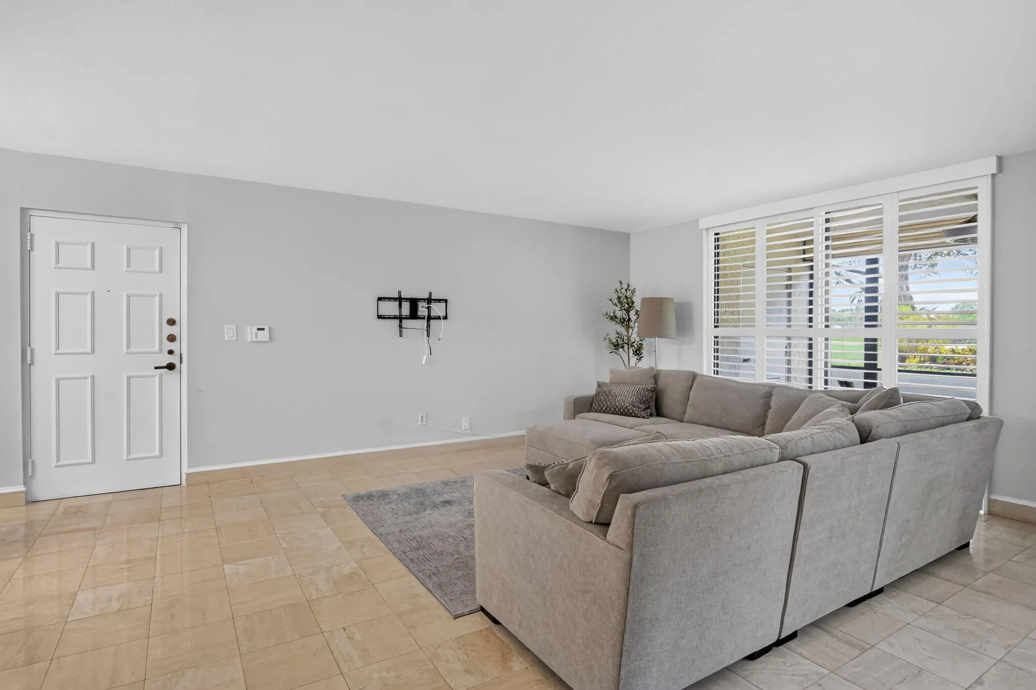 Entry and living area