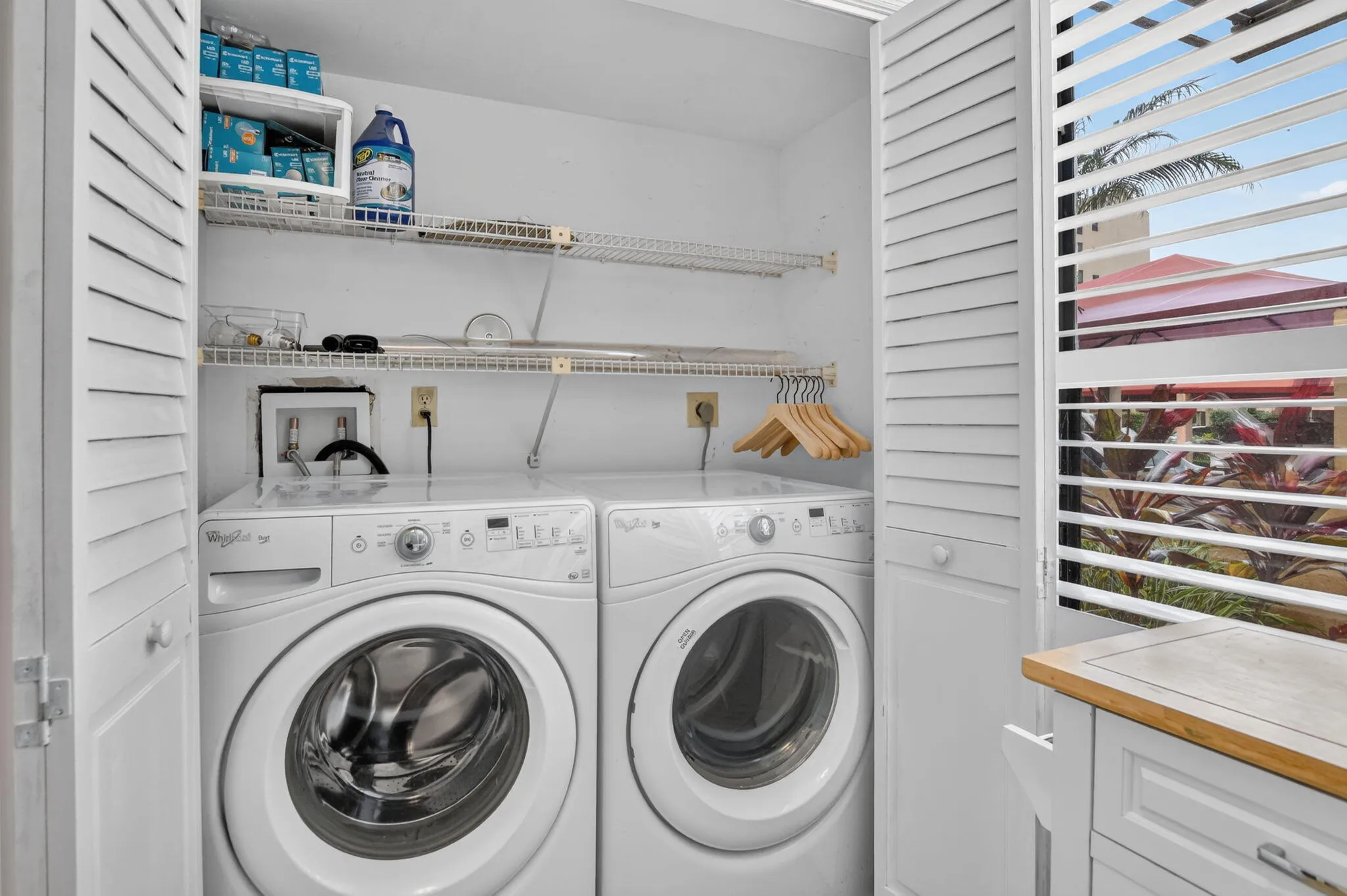 Laundry inside kitchen